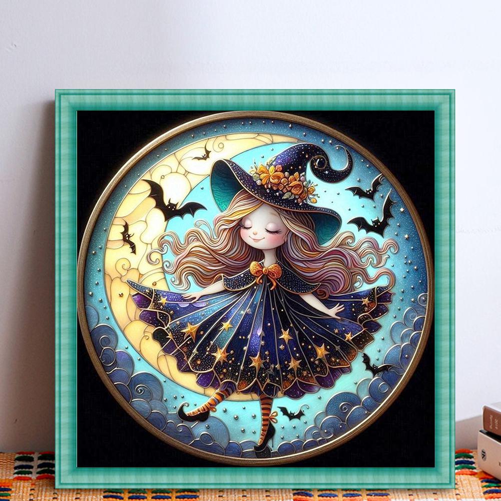 Witch Printed Cross Stitch Kit DIY 11CT Embroidery Craft Set Home Decoration