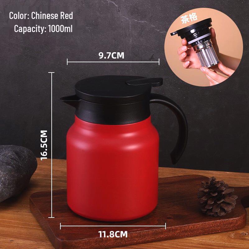 2026 Insulated Stainless Steel Mute Teapot & Brewing Pot