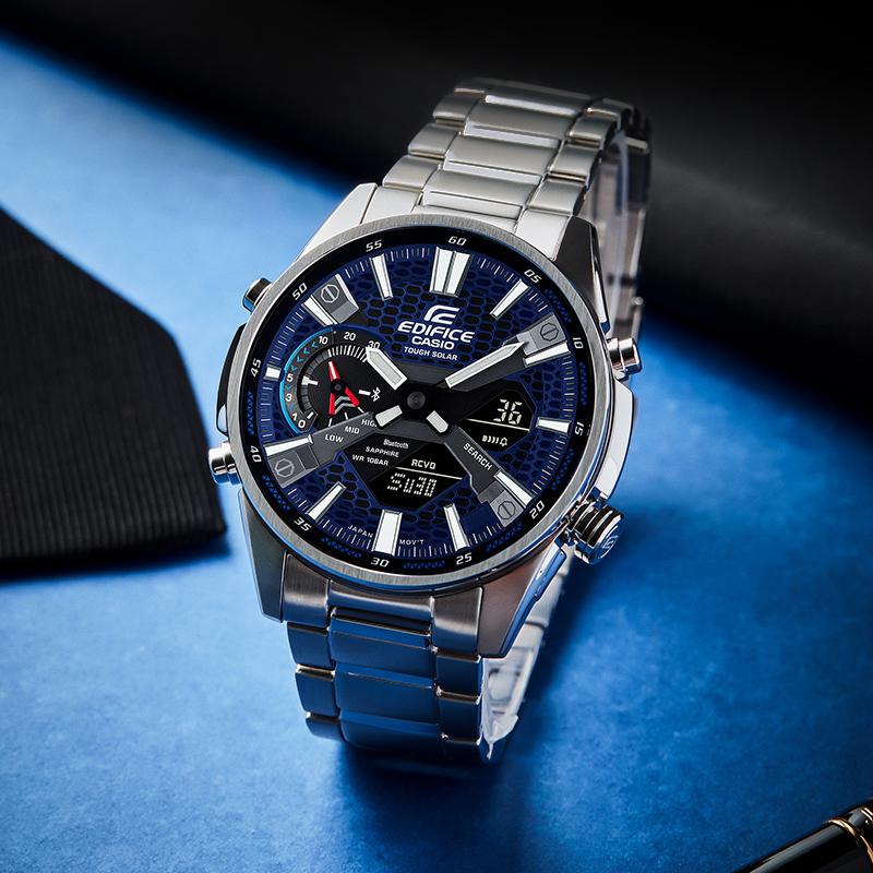 CASIO Men EDIFICE Blue Watch ECB-S100YD-2 ECB-S100YD-2