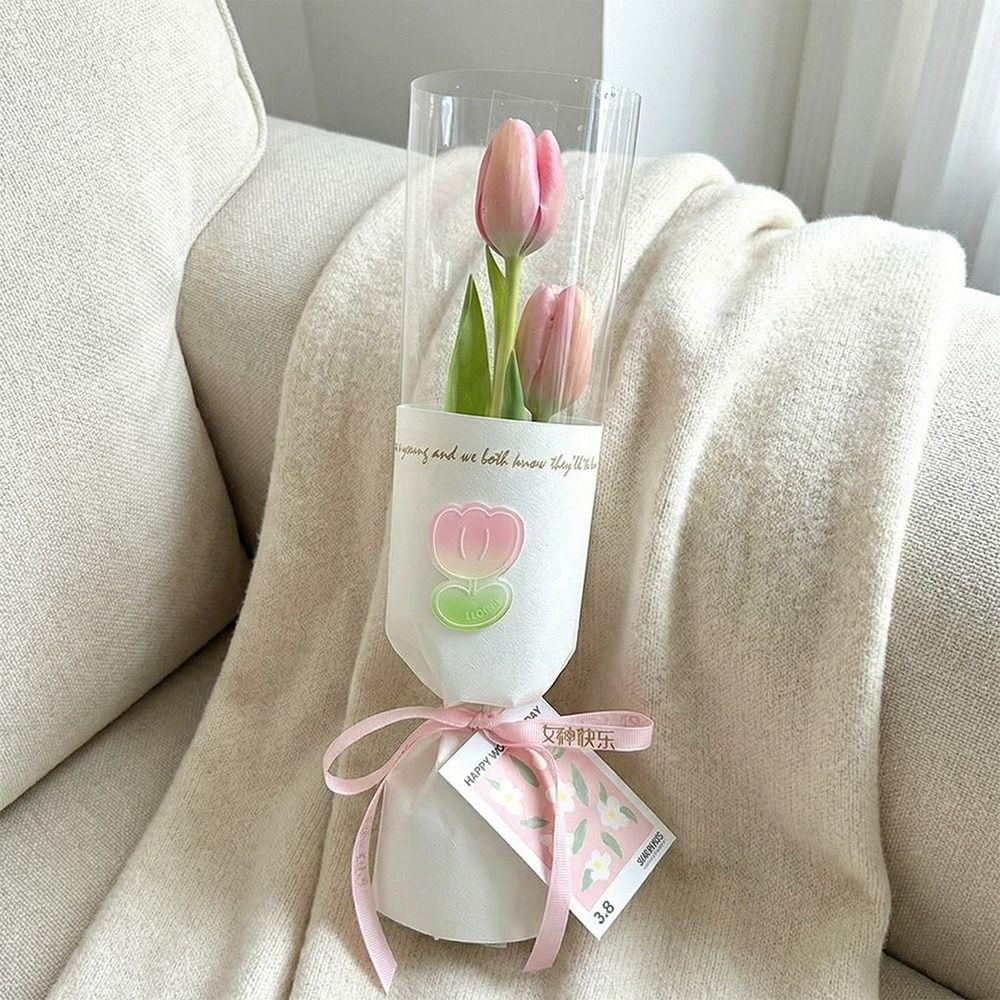 20 Pieces Waterproof Hug Bucket Bouquet Transparent Flower Wrapping Paper  Valentine's Day