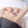 Natural Topaz Garnet Citrine Amethyst Ring Women'S S925 Sterling Silver Muscle Simple Color Treasure Index Finger Ring