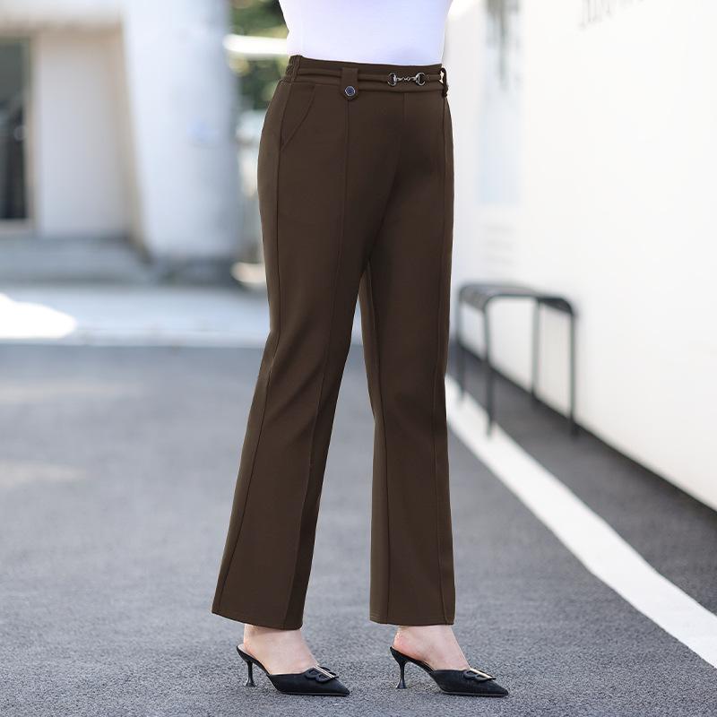 

Женские повседневные брюки Commuter Drape, весенние утягивающие расклешенные брюки большого размера 7XL кофейный