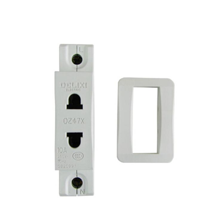 DELIXI 10A DIN Rail Two-Pin Modular Socket DZ47X 210 AC30