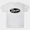Men Black Print T-shirt Squier No-Cut Transfer Paper Print Cotton Tshirt