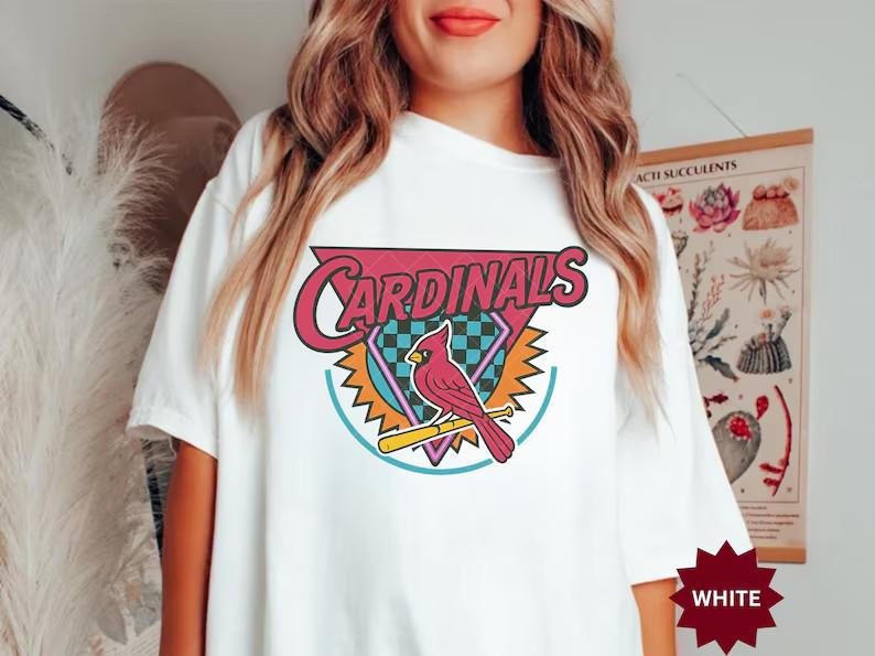 Retro CARDINALS Baseball Shirt, Baseball Season Tee, Vintage Sports Graphic
