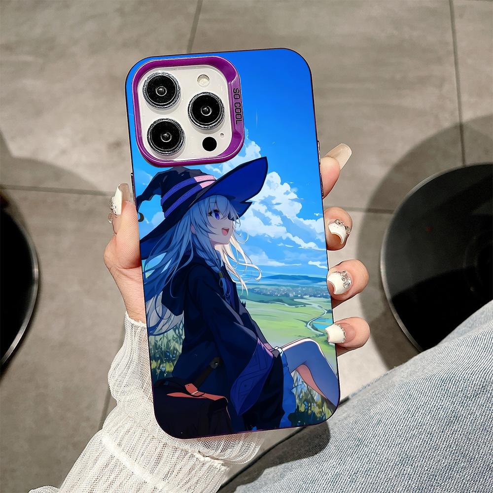 Wandering Witch Elaina Purple Translucent Mobile Phone Case for iPhone 17 16 15 14 13 12 11 X XR XS Air Pro Max Plus Cover
