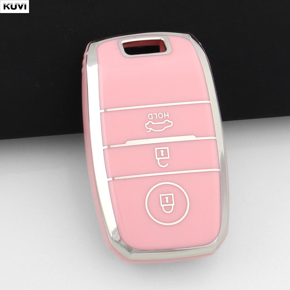 TPU Car Smart Key Case Cover Fob Keychain For 3 4 Buttons Kia Sportage Cerato Optima K2 K3 K4 K5 RIO Picanto Soul Sorento Sedona
