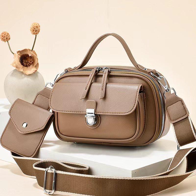 Spring and Summer New Multi-functional Multi-piece Women's Bag Soft Leather Small Fragrant Fashion Portable Shoulder Bag