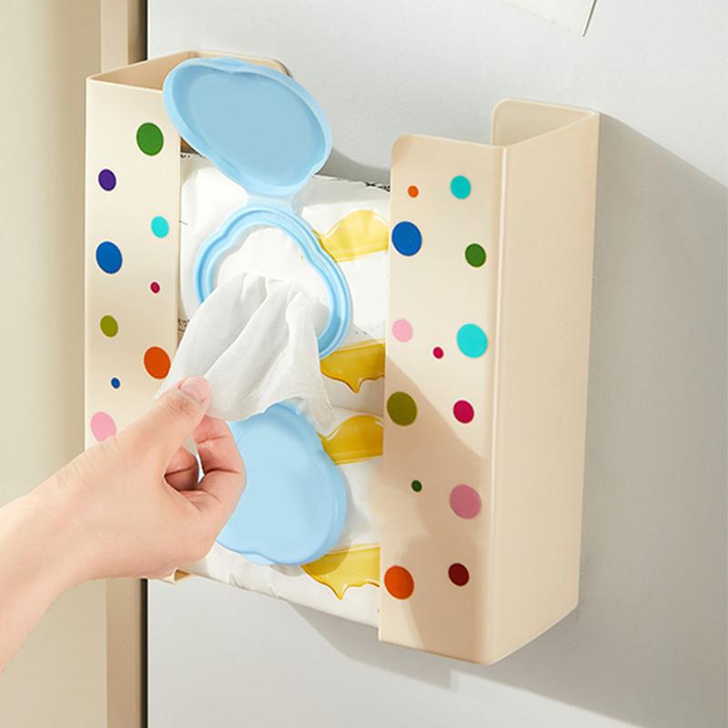 Wall Wipe Dispenser Kitchen Tissues Wall Storage Holder Magnetic Rack Dispenser Box No Drill Storage Organizer Home Must Haves