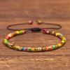 Bohemian Style Natural Stone Bracelet-multicolor Gemstone Beads and Elastic Streaming Jewelry, All-season Color Beaded Design