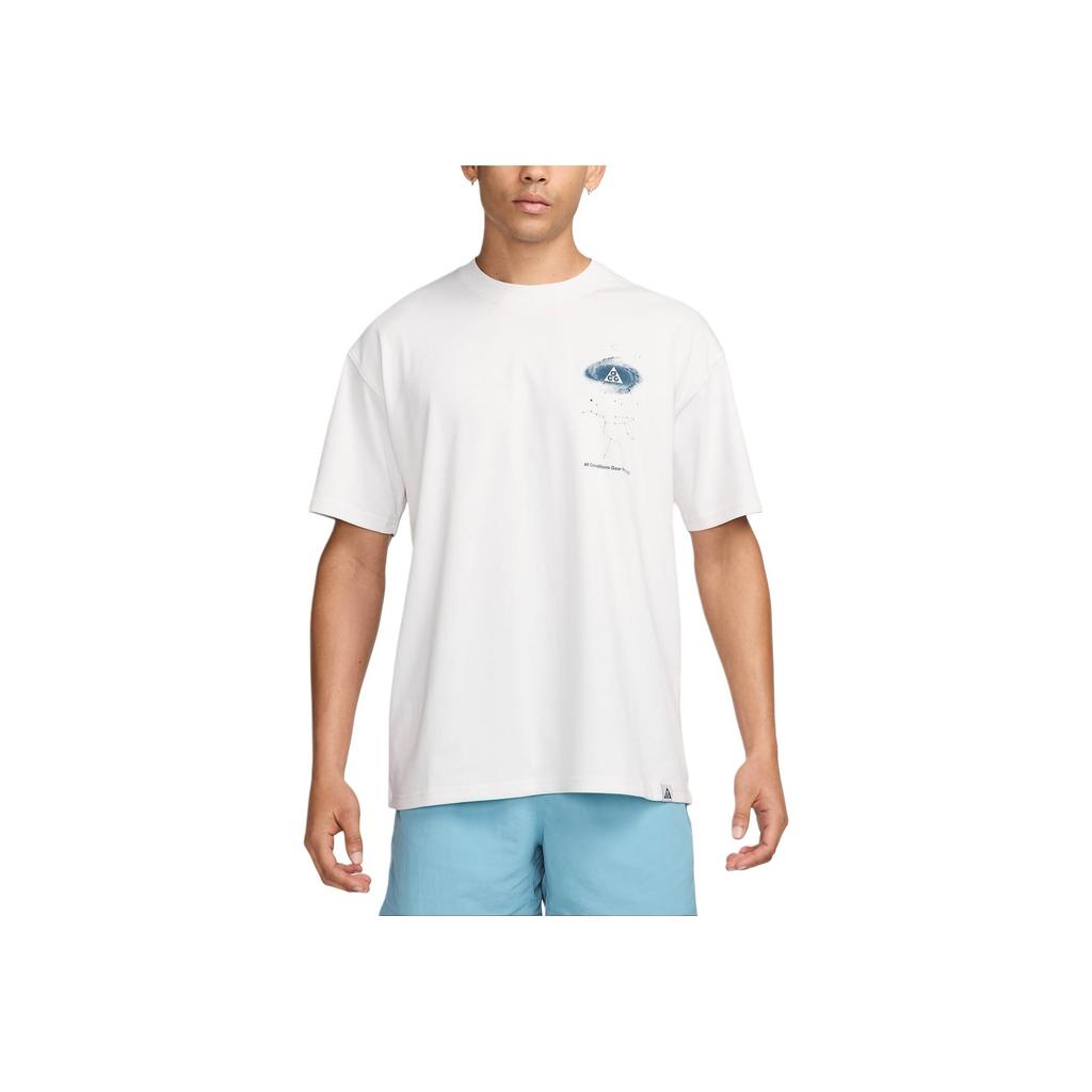 Nike Dri-Fit Casual Comfortable Sports Sweat-Absorbing Short Sleeve T-Shirt Men Tops Mountain-Peak-White FZ5275-121