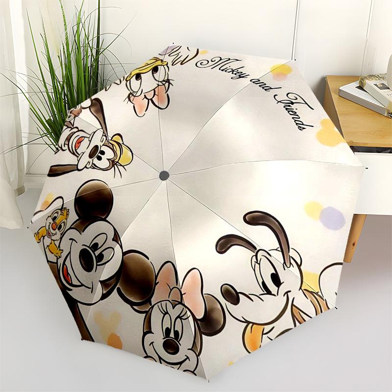 

Winnie and friends Themed Travel Umbrella-8 Ribs Automatic Opening and Closing, Portable Folding Design, Compact and Stylish Umbrella