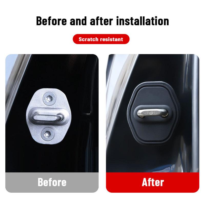 For BYD SEAL -2025 Silicone Car Door Lock Buckle Protection Cover Elastic Anti-Collision Shock Absorbing Pad Cushion