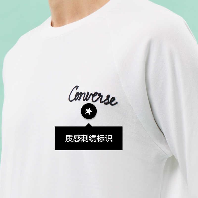 Converse Chain Stitch Long Sleeve Raglan T-Shirt Asia Sizing 'White' Men's 10024585-A01