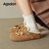 Augustine Fleece Birken Slippers New Autumn and Winter Cave Head Half Slippers Fluffy Shoes