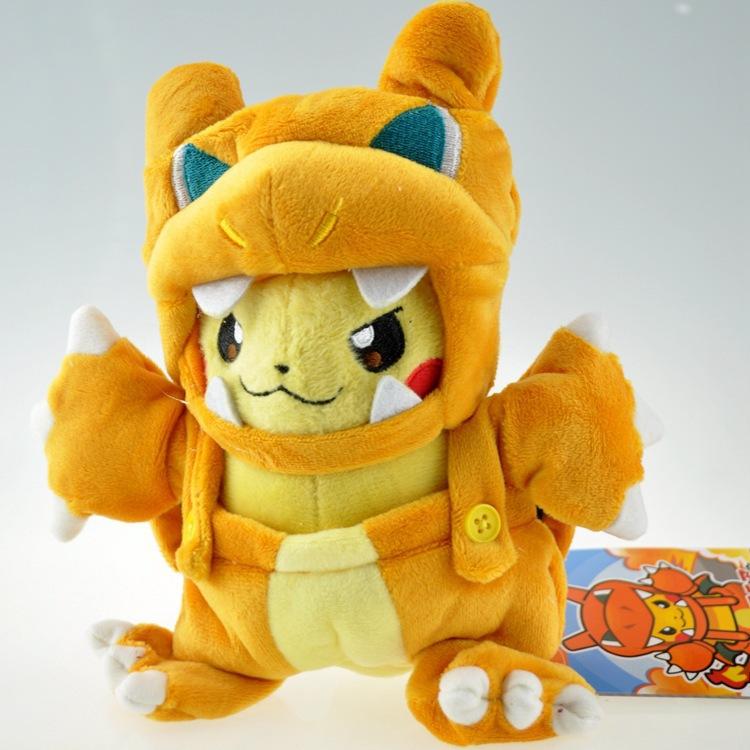 20cm Small-sized Transformable Fire-breathing Beast Cape, Three-headed Dragon Cape Transformed Into a Plush Doll