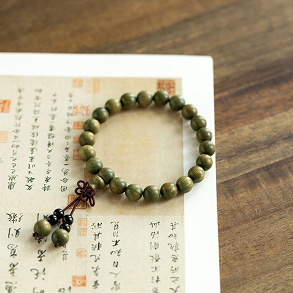 Buy Jade Buddha Beads Green Sandalwood Hand Rope Women Bracelet Chinese