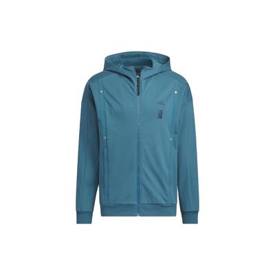 Essential Logo Print Hooded Jacket Men Outerwear Indigo IA8103