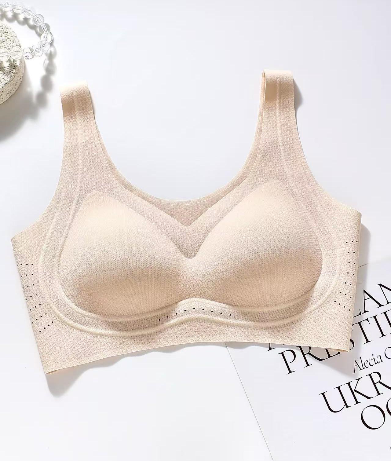 

Cool Seamless Ultra-thin Women s Antibacterial Wire-free Camisole Bra with Soft Support M (90-105 lbs)