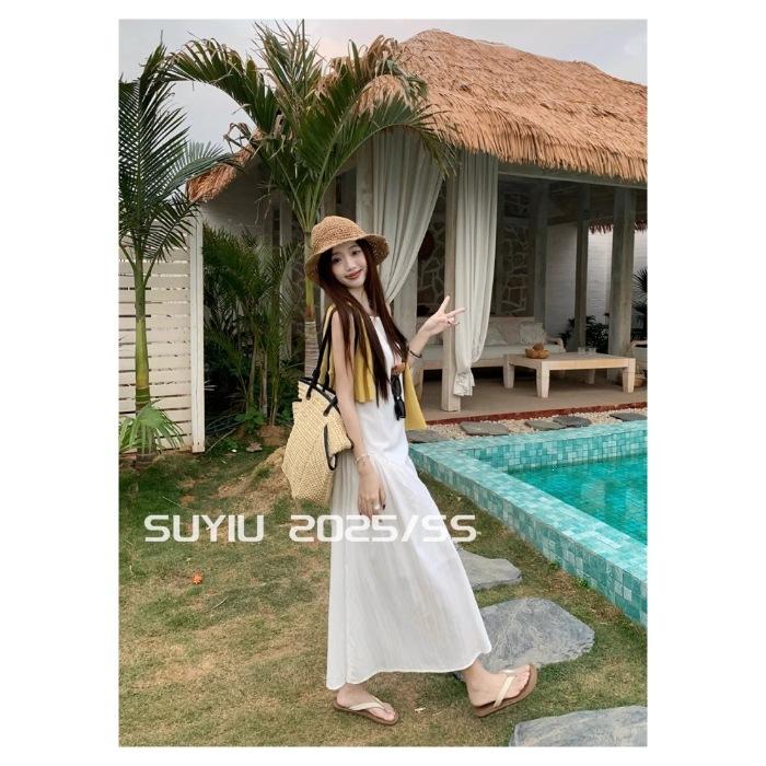 High-end Summer New Chic Sleeveless Dress, Thin and Versatile A-shaped Long Dress, Age-reducing Temperament Vest Skirt