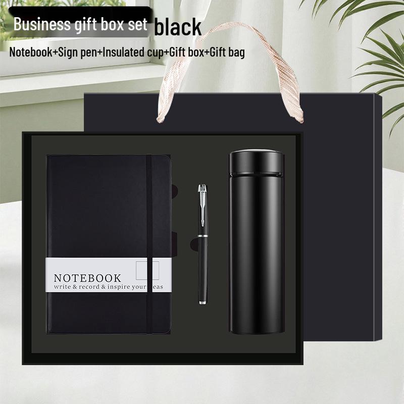 High-End Business Gift Set: Notebook & Insulated Cup Memento for Client Events
