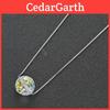 Bijoux Argent 925 Collier Boule de Cristal Autrichienne Pendentif Cristal Chaîne Clavicule Chaîne de Cou Aurore Saint-Valentin Cadeau