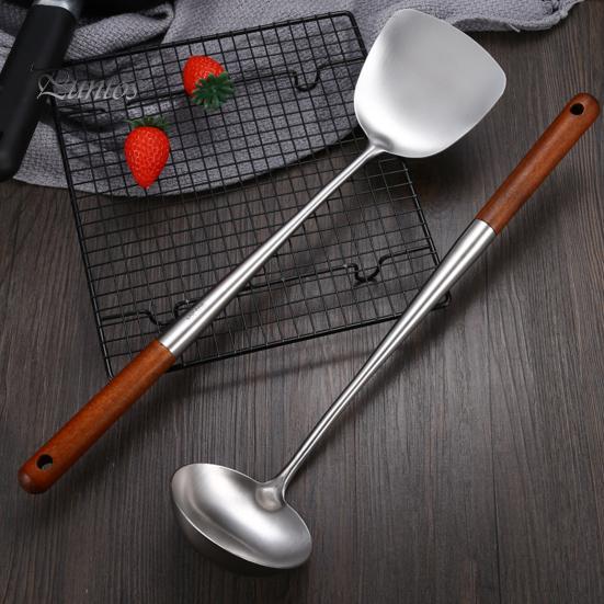 Cooking Spatula Non-stick Heat-resistant Stainless Steel Kitchen Cooking Shovel for Kitchen