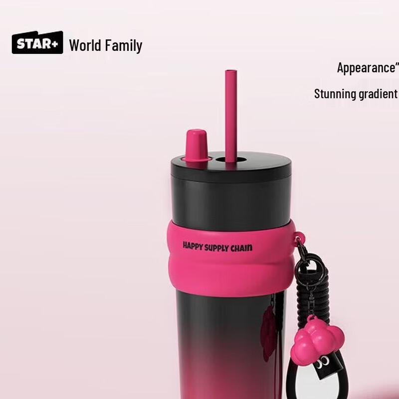 Stylish Large Capacity Insulated Stainless Steel Straw Tumbler
