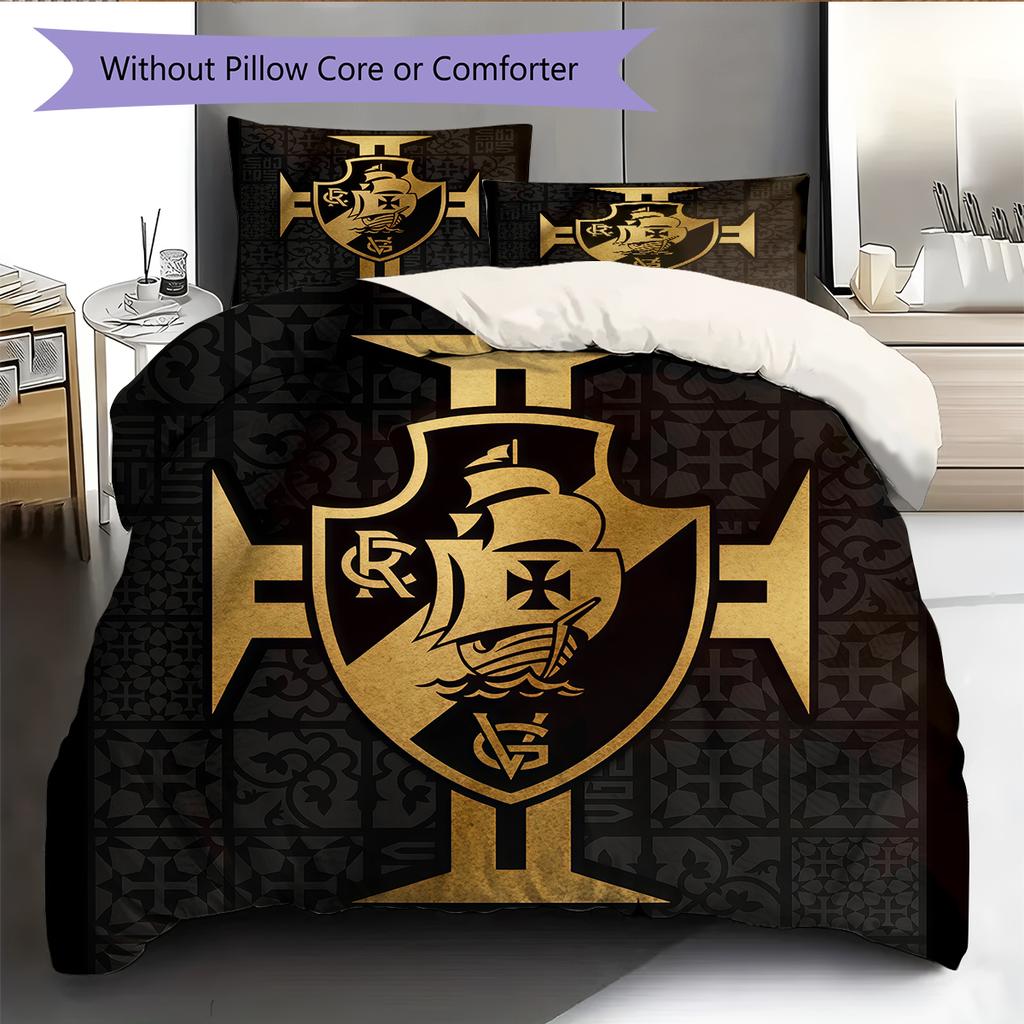 CR Vasco da Gama Pattern Bedding Home Decoration Birthday Gift (1 * duvet cover + 2 * pillowcase, without core)