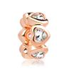 925 Rose Gold Anchor Angel Leaf Charm Bead Chain For DIY Bracelet Jewelry Ladies Accessories