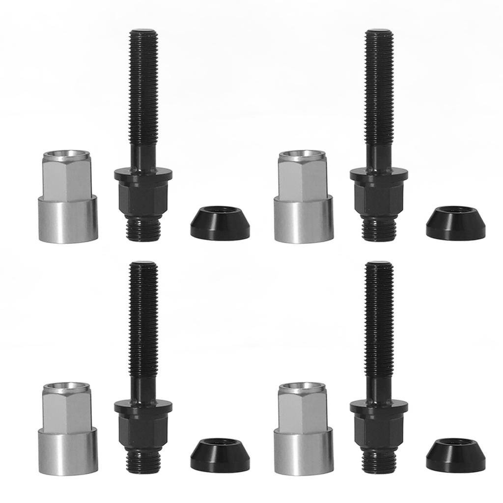 20 Stück Konische Radschrauben Aluminiumlegierung M12x1.5 Konischer Sitz Radschrauben mit Kappe Ti Farbe