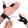 1 Pair Outdoor Fishing Magic Strap Fingerless Gloves Night Light Waterproof Fishing Gloves with LED Flashlight Rescue Tools