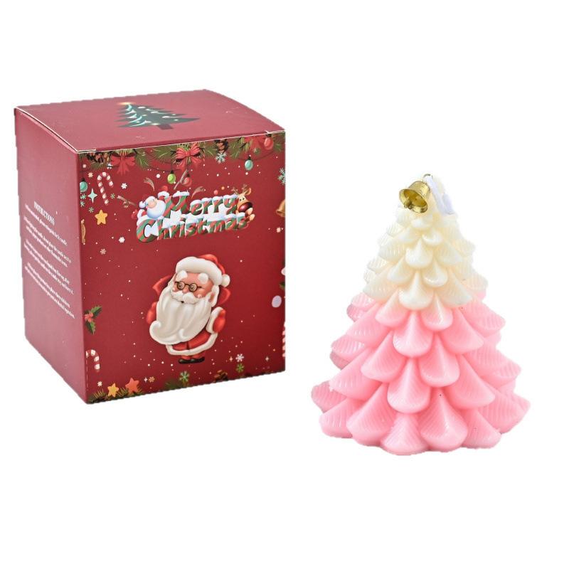 Christmas Tree Aromatherapy Pine Candle Gift Box Creative Handmade Fragrance Gift Holiday Decoration Ornaments Gift Giving