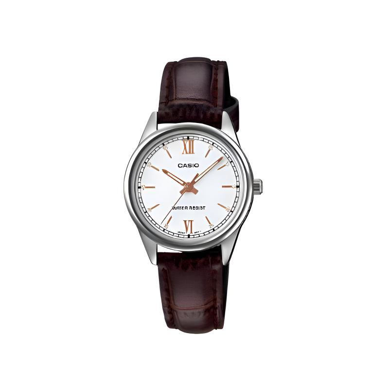 Casio Customized Watch Modified Series Gorgeous and Elegant Luminous Hands Waterproof Quartz Women's Watch White Dial LTP-V005L-7B3
