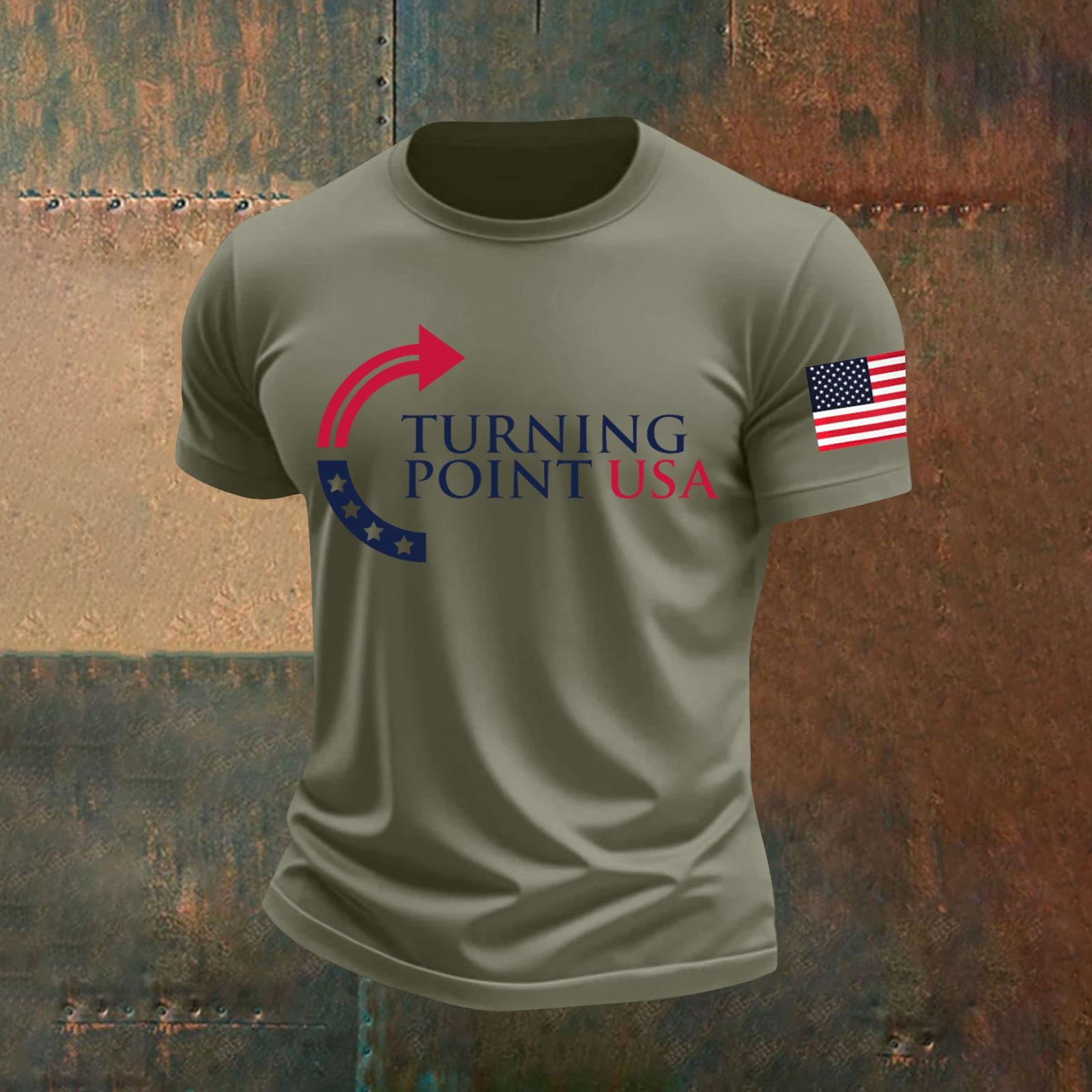 Men s Printed Short Sleeve T-Shirt Men s Loose Casual Short Sleeve Top L