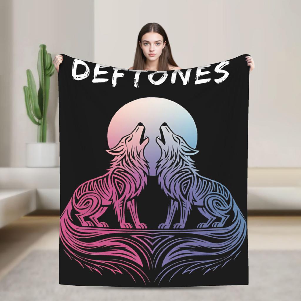 D-Deftoness Nu Metal Plush Blanket Child Flannel Throw Blanket For Living Room Soft Design Quality Bedspread Gift Idea