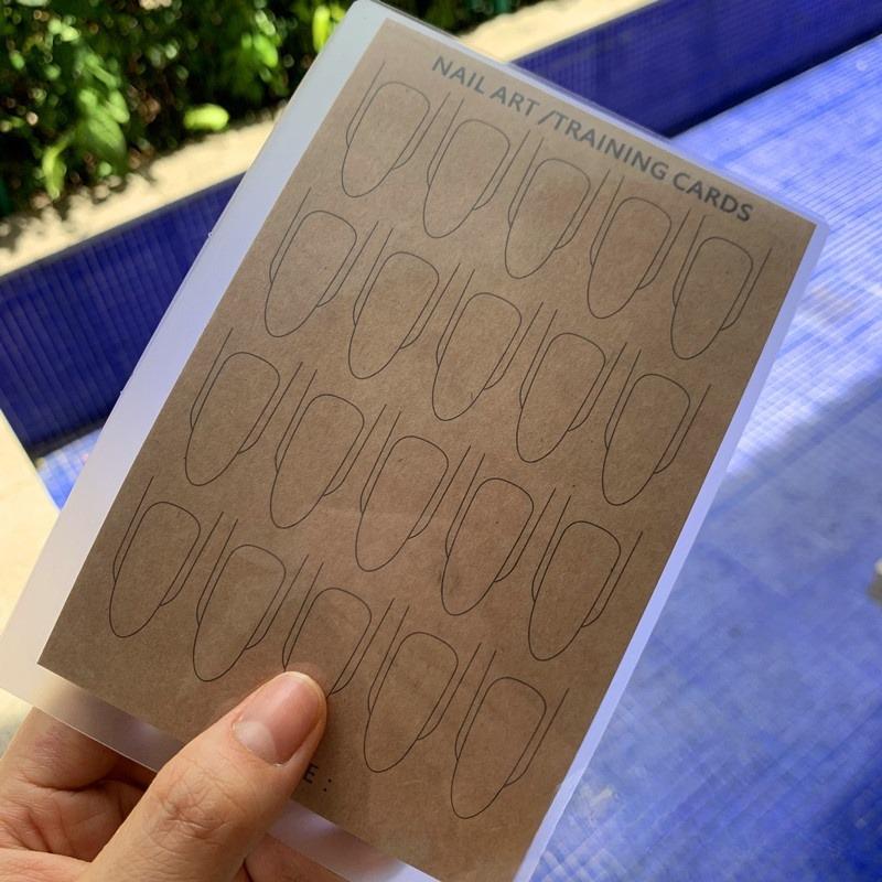 Nail Art Lines Practice Paper Drawing Painting Template Learning Book Manicure Tools Uv Gel Polish Guide Nails Accessoires