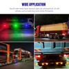 LED Side Marker Lights Side Lamps 12V 24V High Brightness Waterproof Suitable for Yellow 4-LED Universal, Trucks, Trailers, Buses, Boats,