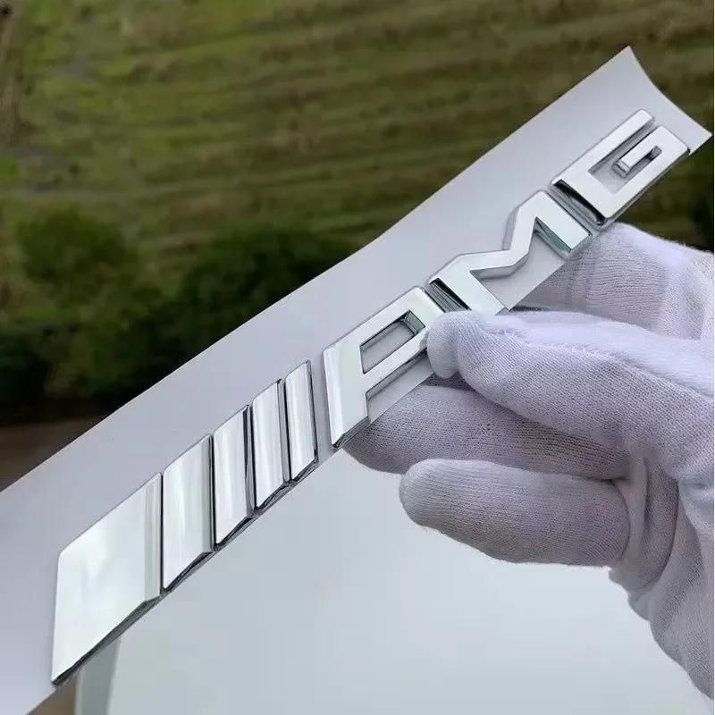 3D ABS Car AMG Emblem Rear Trunk Badge Decal Sticker For Mercedes Benz W204 W205 W203 W211 W212 W213 W201 W210 W124 W126 W140 BA1