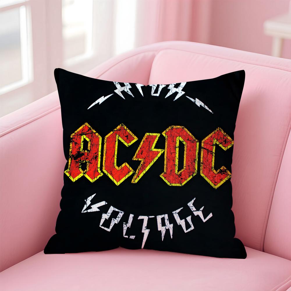 Band A-AC D-DC Cushion Cover Comfortable Reversible Pillow Cover Ideal for Car Sofa Bedroom & Beyond