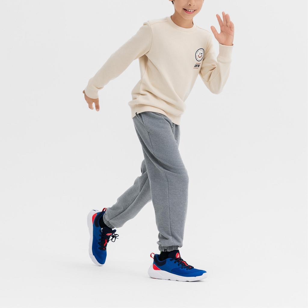 DECATHLON 500 Training Comfortable Simple Warm Knitted Sweatpants Grey Teens