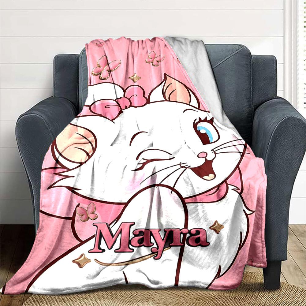 1pc cat Mayra blanket Lightweight Flannel Throw for Sofa Bed Travel Camping Livingroom Office Couch Chair