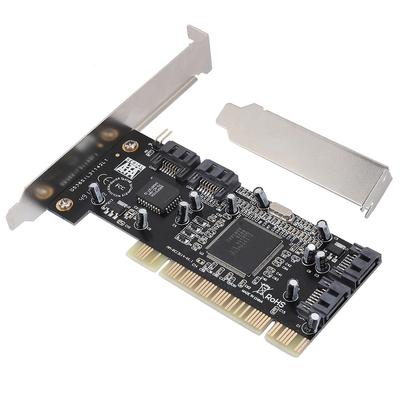 PCI 16X To 4 Port SATA Riser Card 5Gbps Sil3114 Master SATA PCI 4 Port Expansion Card