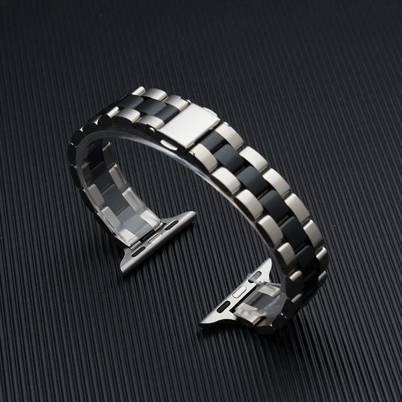 Strap for Apple Watch Band 46mm 45mm 44mm 49mm 40mm 41mm Metal Stainless Steel Bracelet IWatch Series 10 8 9 7 5 Se 6 4 Ultra 2