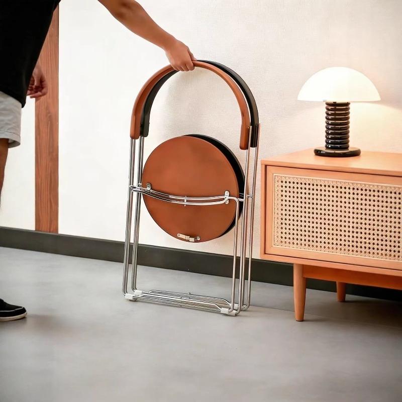 Foldable Dining Chair Minimalist Solid Wood Chairs Portable with Backrest Makeup Chair Nordic Relax Chairs Kitchen Furniture