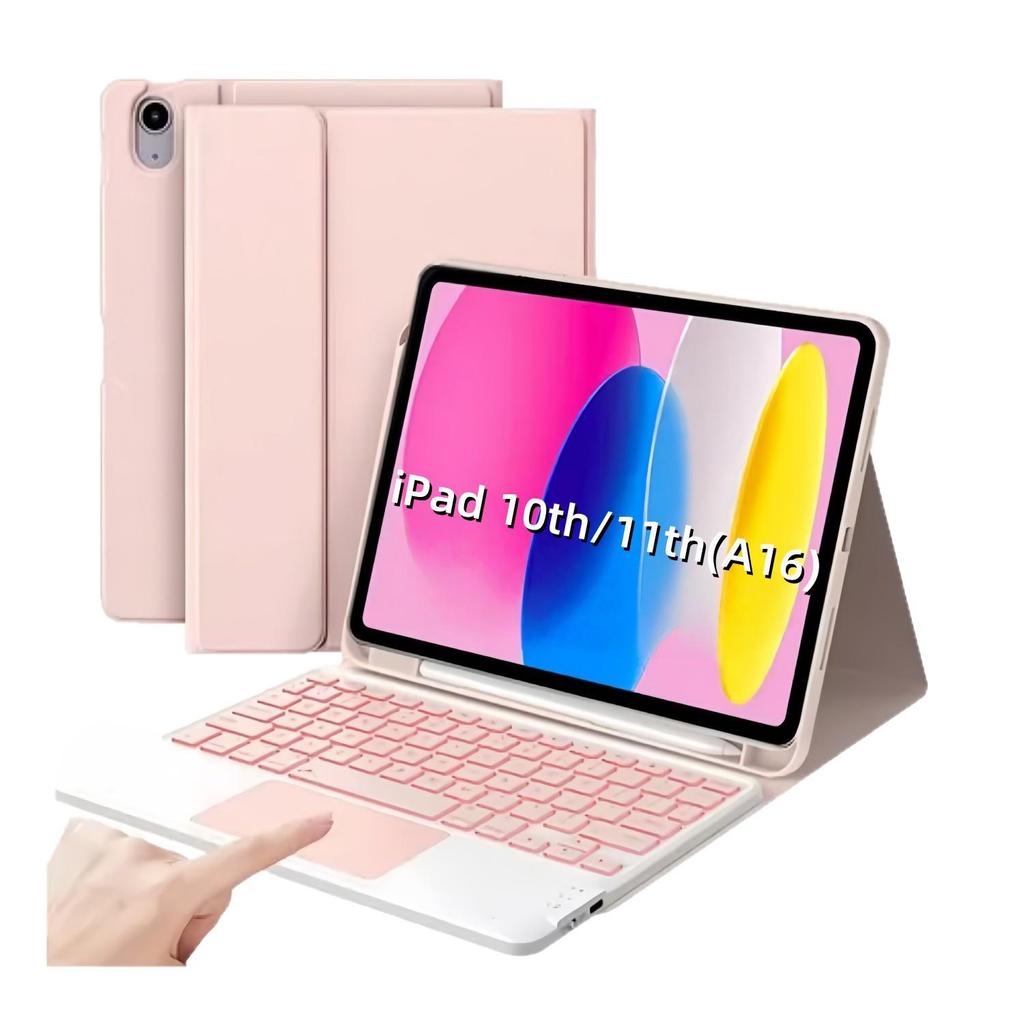 iPad 10th Gen Luminous Bluetooth Keyboard Case with Touchpad & Pen Slot
