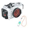 Waterproof Housing Case for Underwater Diving with OM System Camera Red Umi-no-Kaeru (195ft/60m) TG-7 (Housing + Filter) (HZB-TG7-White)
