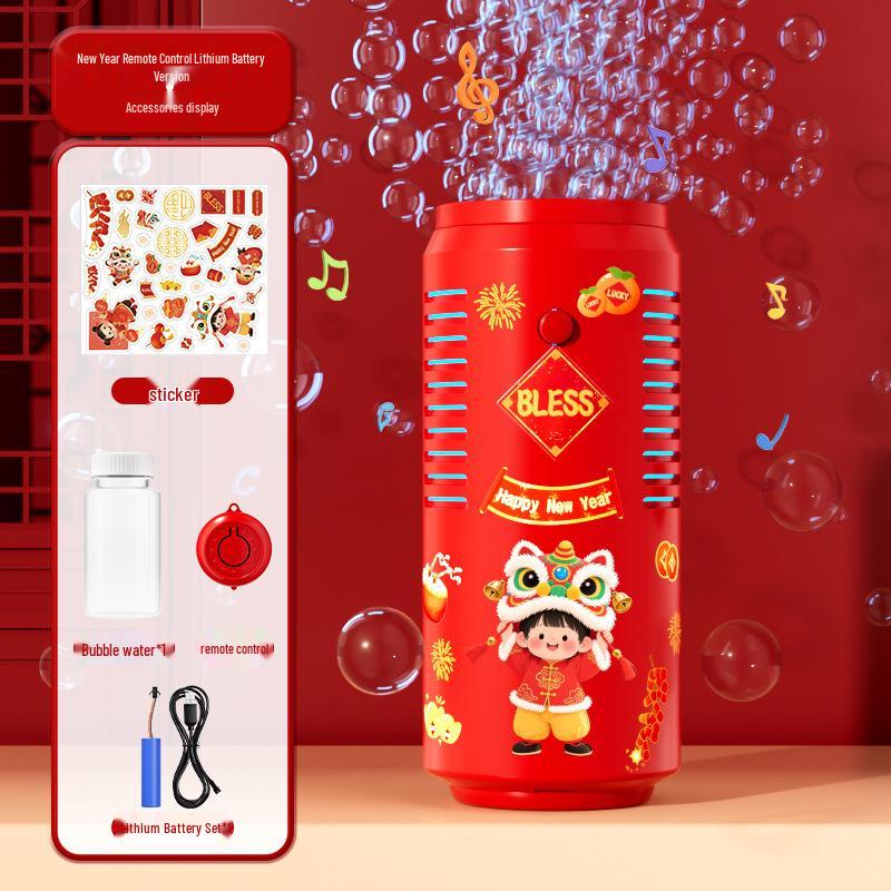 Remote-Control Festival Fireworks Bubble Machine with Light & Sound - New Year & Wedding Toy