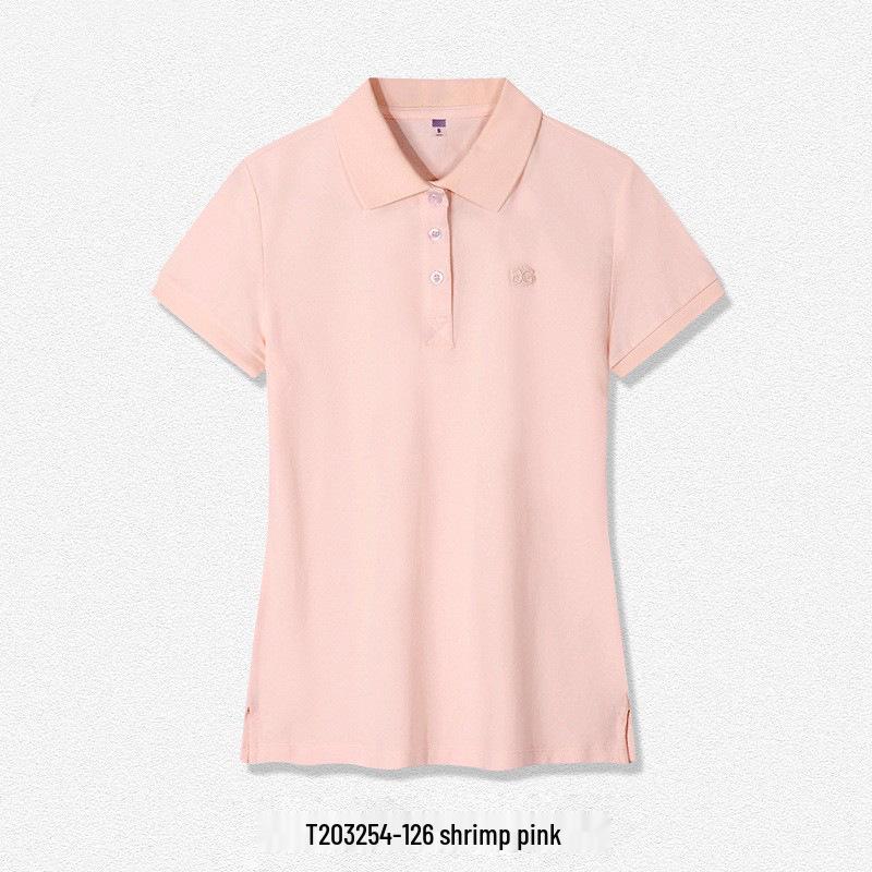 Women's Custom Logo Embroidered Cotton Short Sleeve Polo Shirt