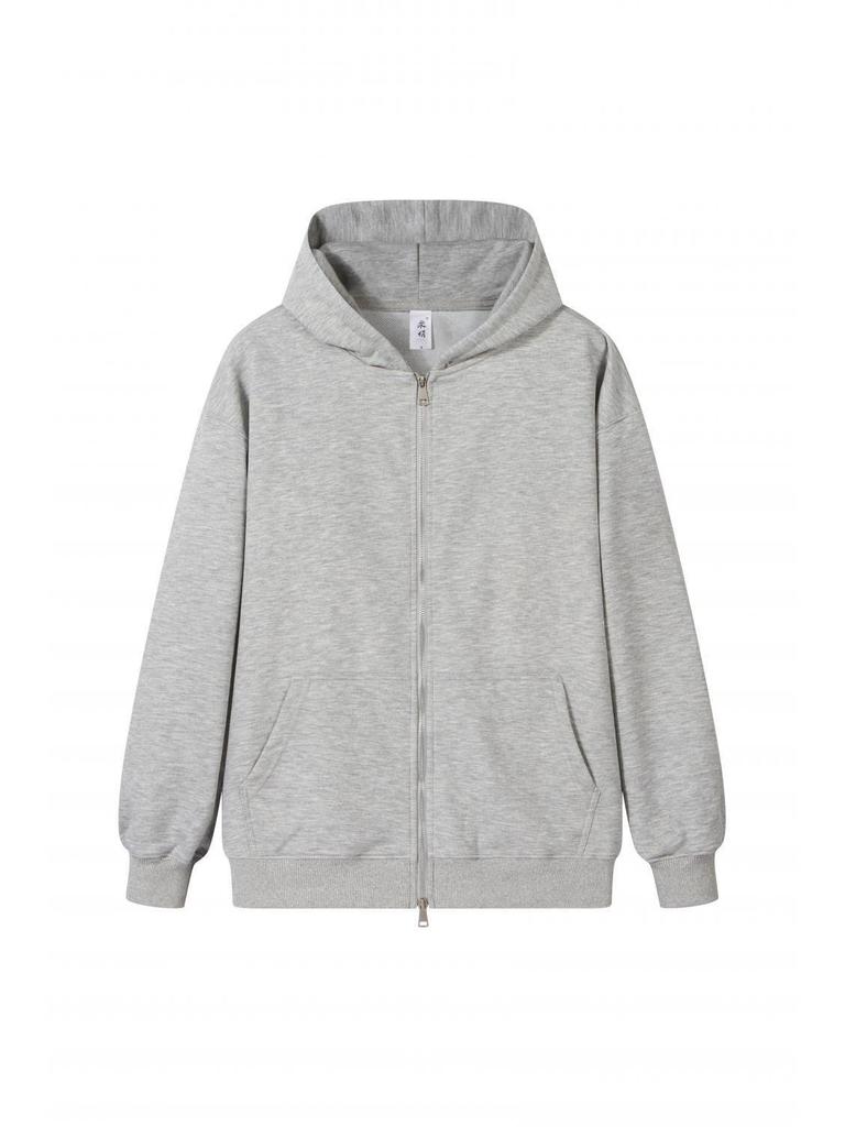 Men’s Autumn Cotton Zipper Hooded Cardigan Sweatshirt - 300g Pure American Cotton Jacket
